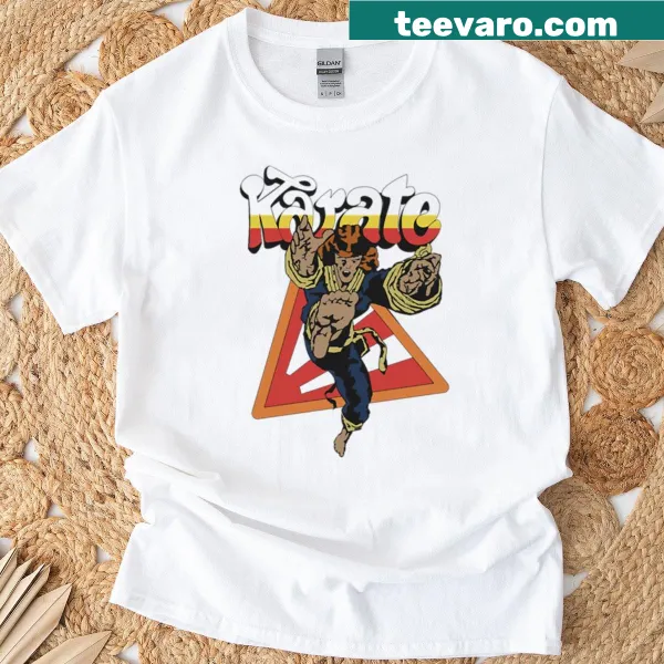 T-shirt with dynamic graphic of karate from Stranger Things