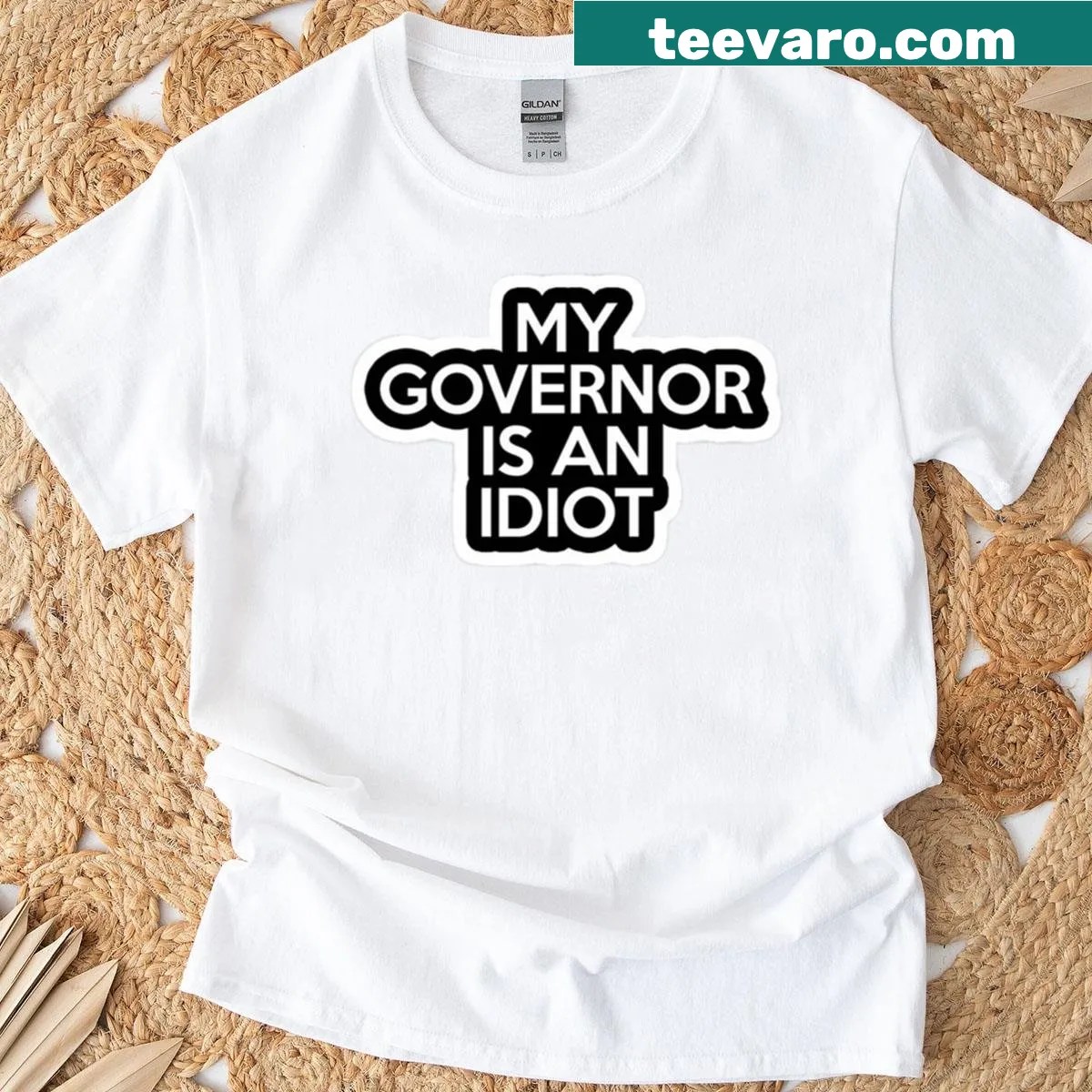 Bold 'The Big Governor' T-shirt — on a men's t-shirt