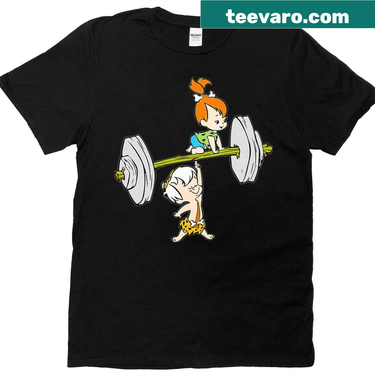 Oversized t-shirt featuring classic Flintstones characters — on a men's t-shirt