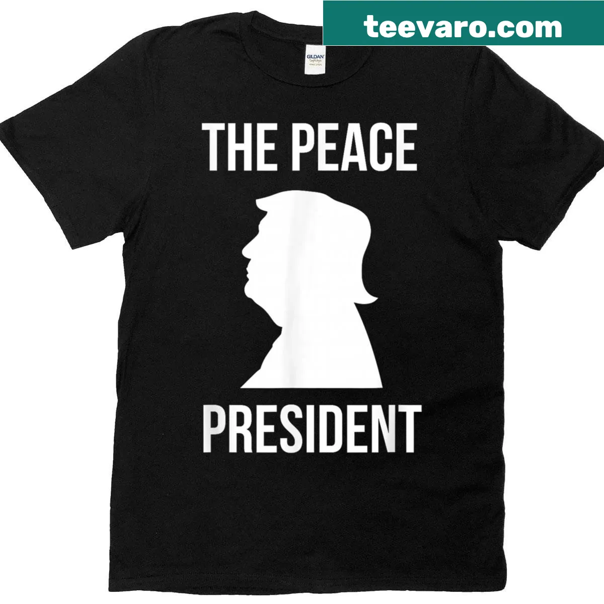 T-shirt with text celebrating peace and former president — on a men's t-shirt
