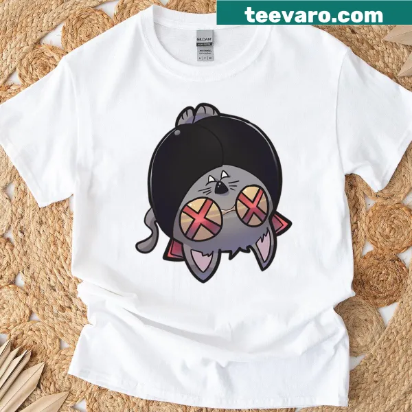 Vampire cat graphic design for Halloween T-shirt