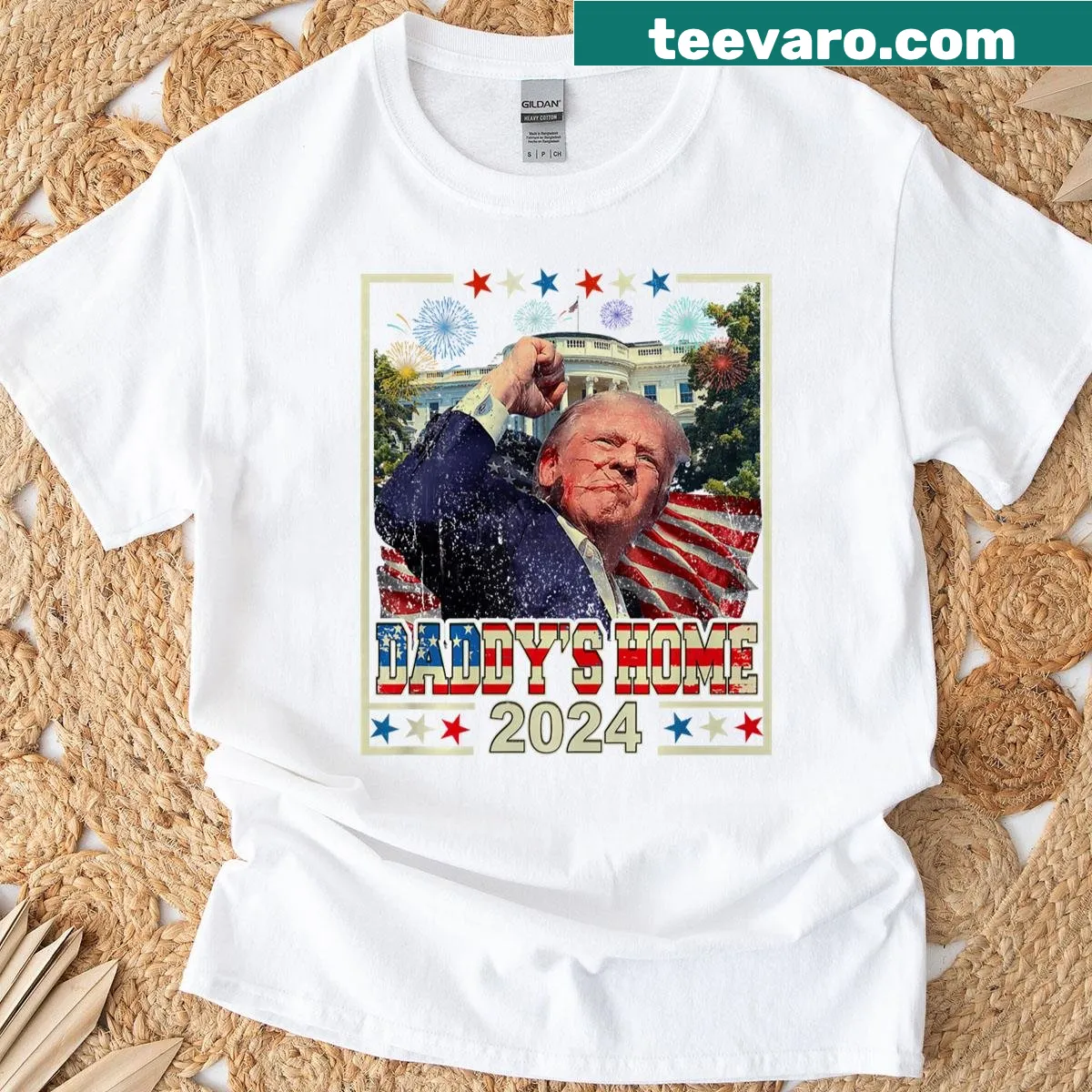 Trump 2024 T-shirt with 'Take America Back' and playful text — on a men's t-shirt