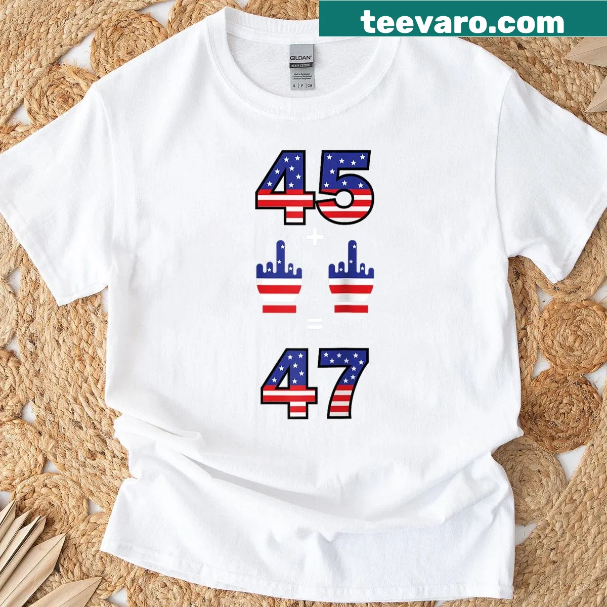 Funny political raglan t-shirt with middle fingers graphic — on a men's t-shirt