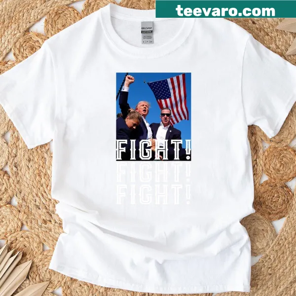 T-shirt with the phrase 'Fight Fight Fight' reflecting a political stance