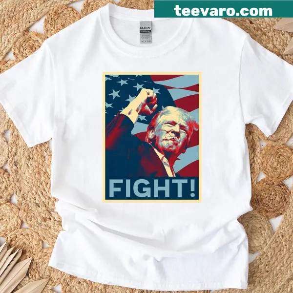 Vintage style Trump fist pump design with US flag elements