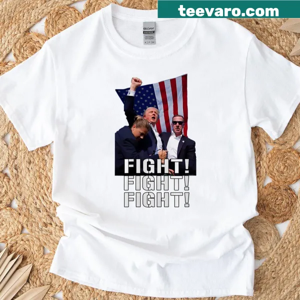 Fist Pumped graphic t-shirt with Pray For Trump message