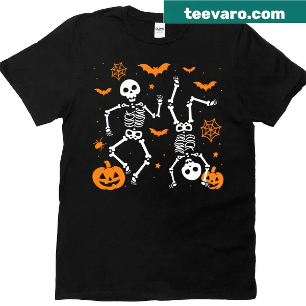 Cartoon skeleton t-shirt with political humor for Halloween