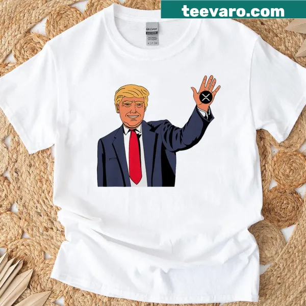 T-shirt featuring the phrase 'Trump XRP' with a humorous twist