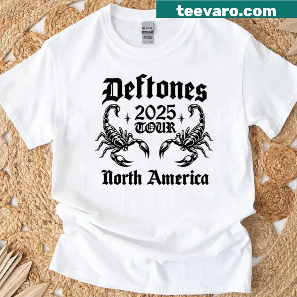 Gothic tattoo style t-shirt featuring twin scorpions in dark illustration