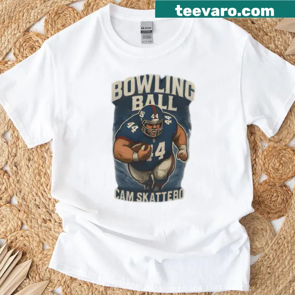 Vintage graphic of Cam Skattebo for NY Giants on a T-shirt