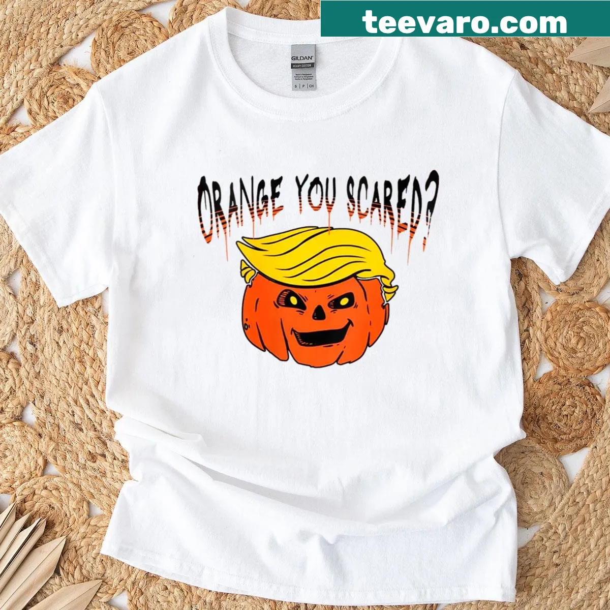 Funny Halloween t-shirt with political humor — on a men's t-shirt