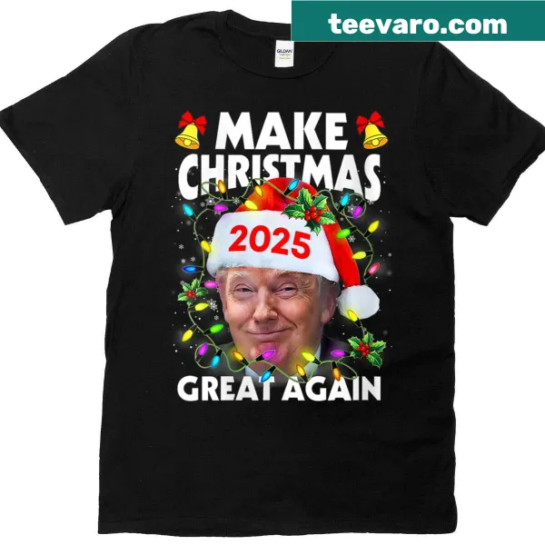 Funny Christmas t-shirt featuring Santa Trump
