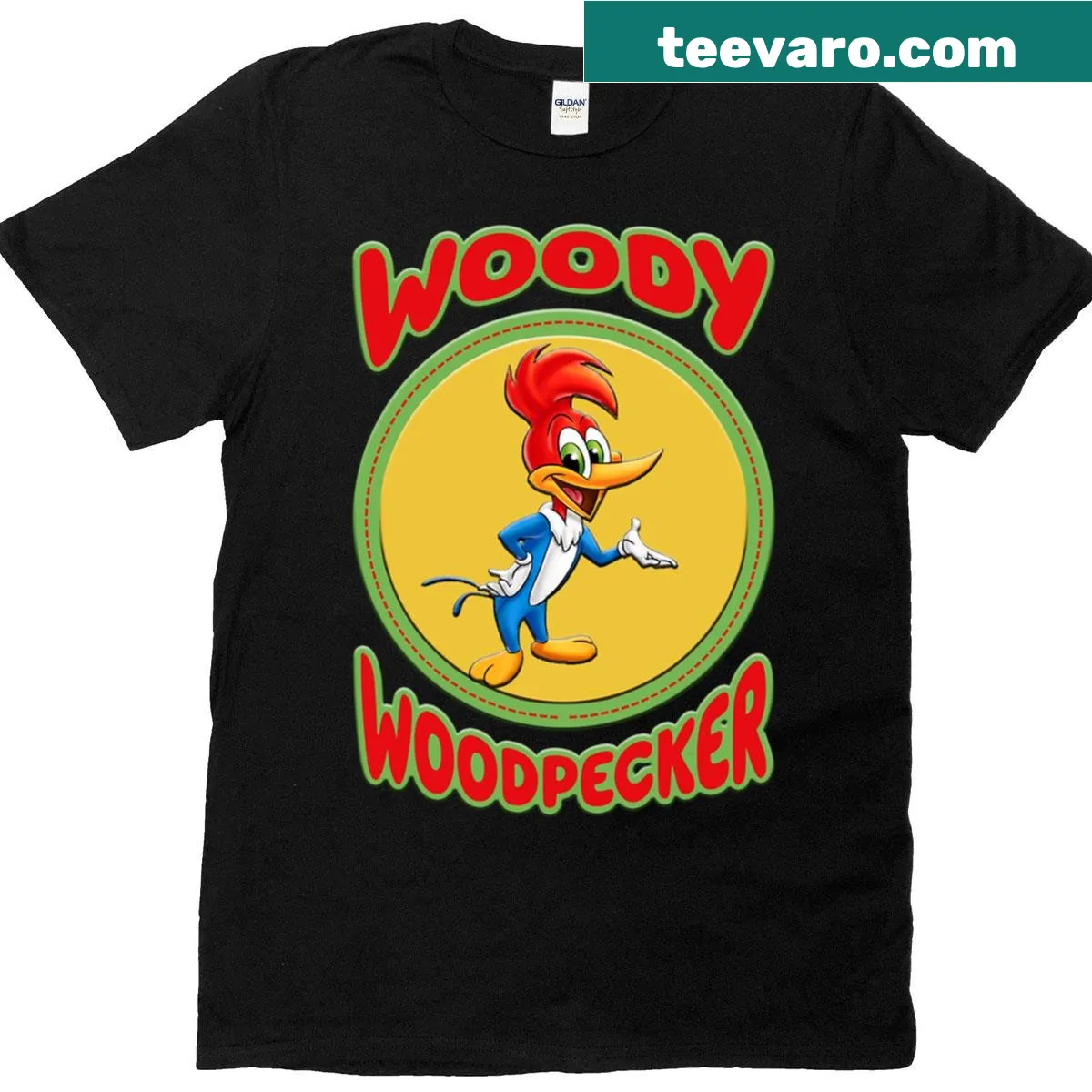 Woody Woodpecker shirt featuring a fun cartoon graphic — on a men's t-shirt