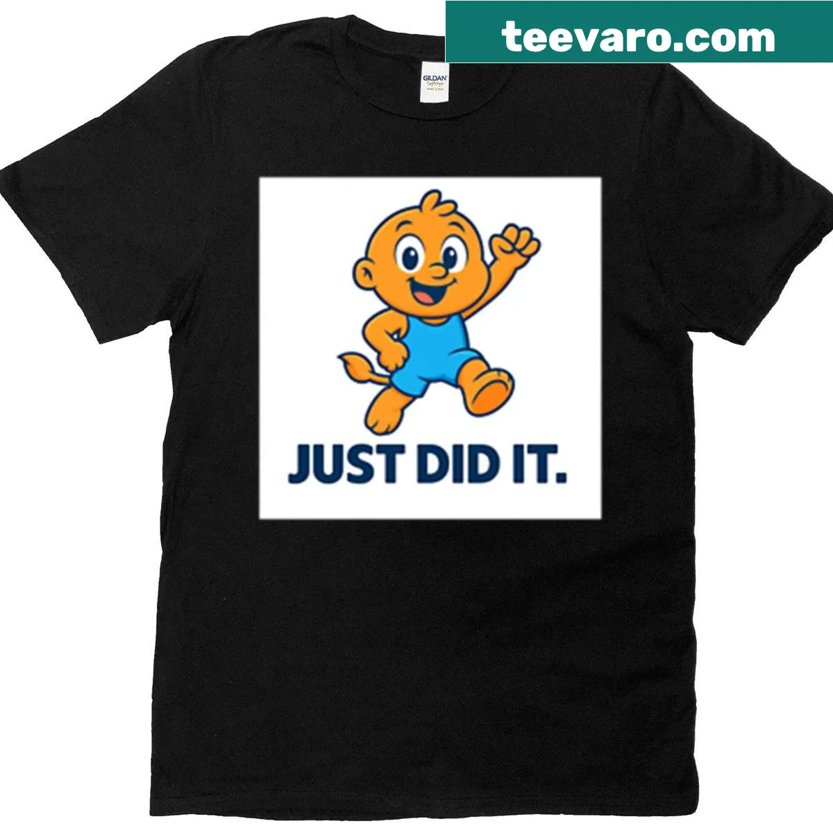 T-shirt with humorous text 'Ziggy Just Did It' — on a men's t-shirt