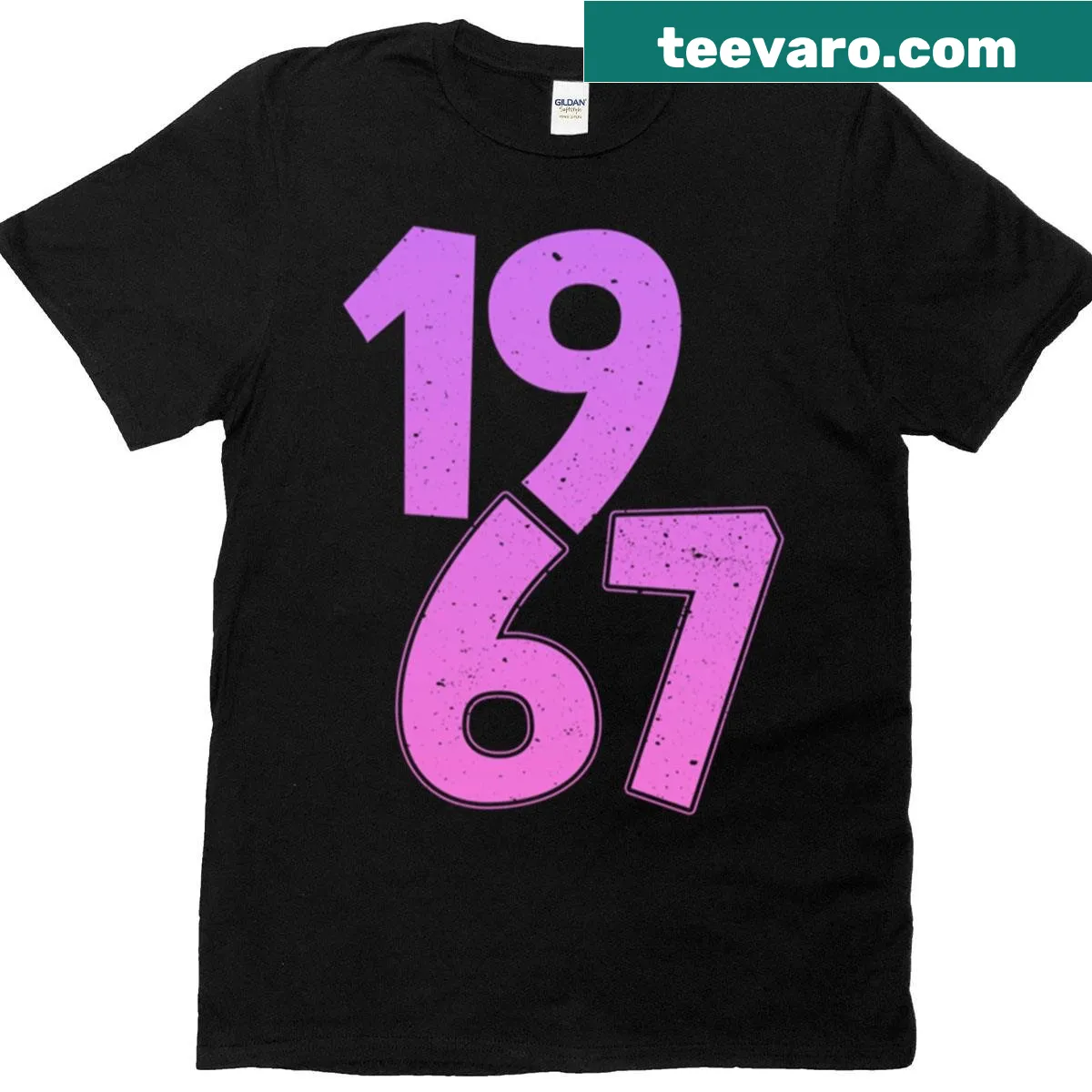 Oversized T-shirt with a 1967 outline meme design — on a men's t-shirt