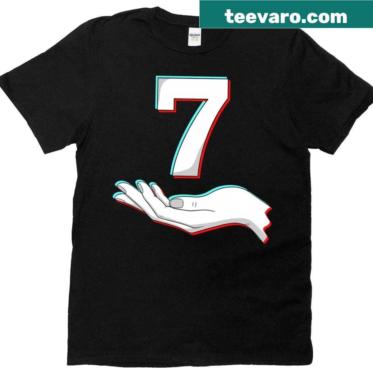 Couple t-shirt featuring the number 67 in a playful meme design — on a men's t-shirt