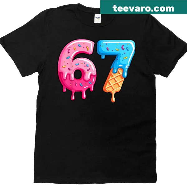 Funny ice cream drip T-shirt featuring Gen Alpha slang design