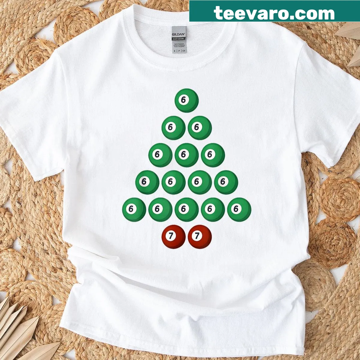 Funny billiards t-shirt with a pool player meme and 8-ball design — on a men's t-shirt