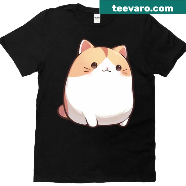 Oversized T-shirt featuring a cute cat illustration for cat lovers