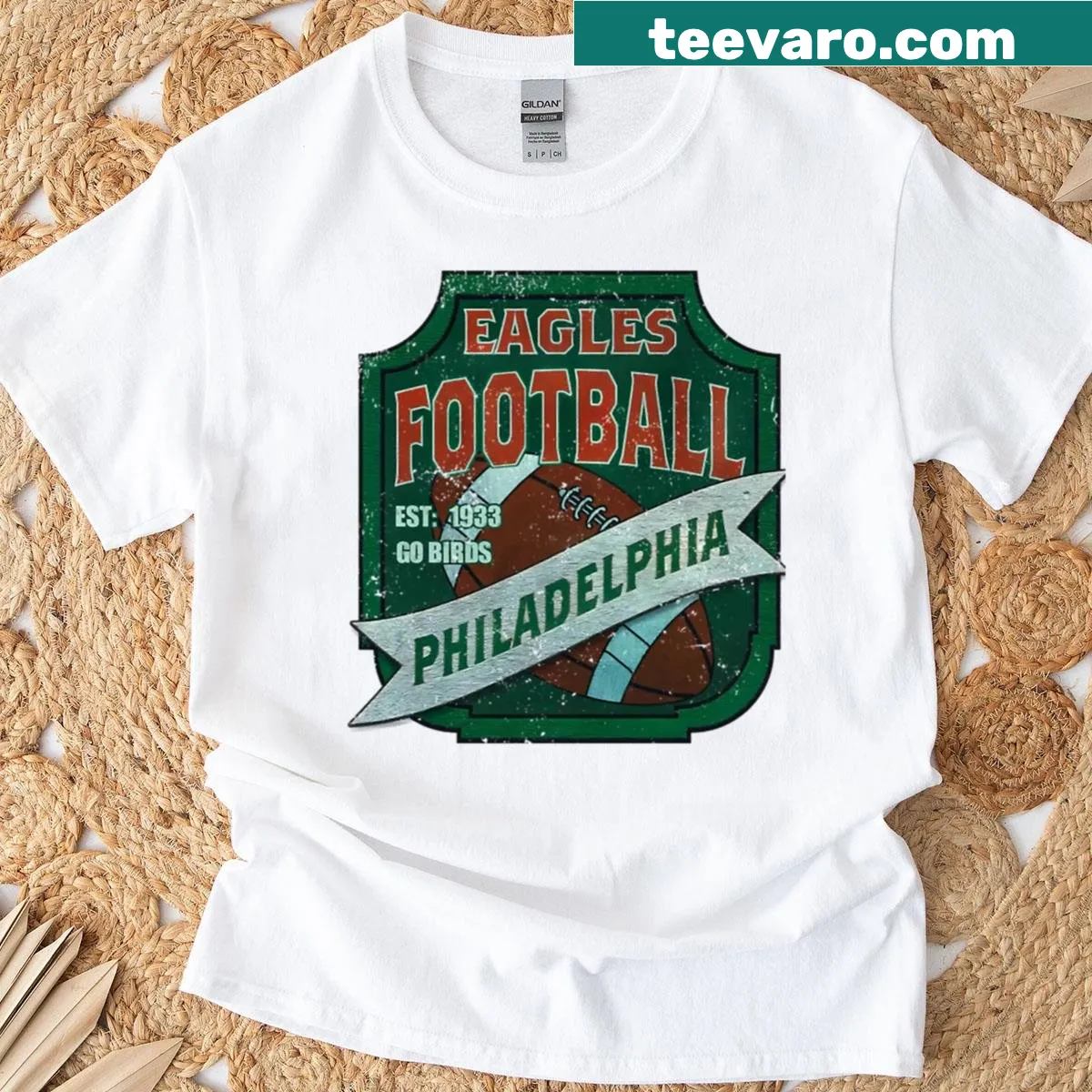Artistic Philadelphia Eagles design on a sports t-shirt. — on a men's t-shirt