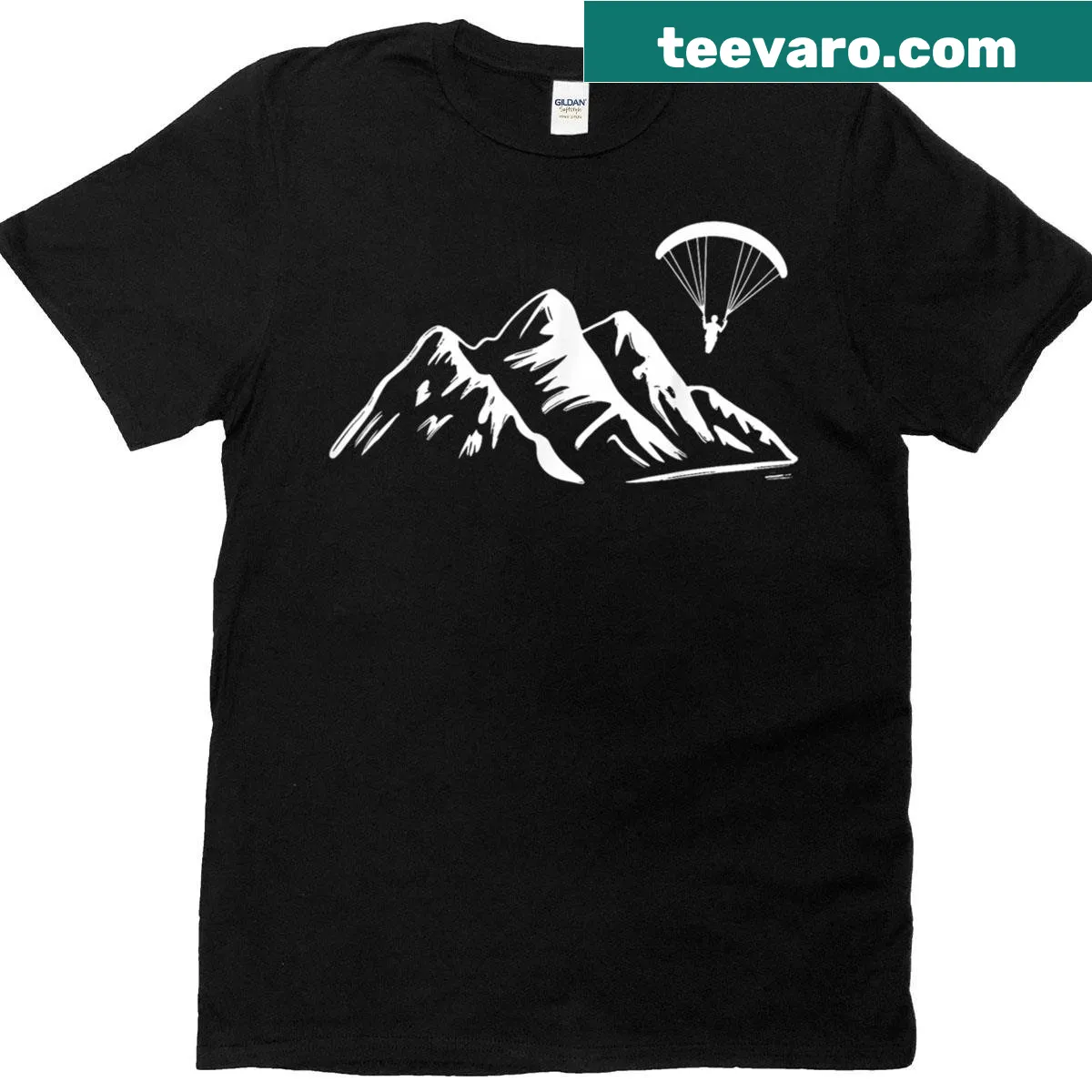 Paragliding illustration on a T-shirt for adventure lovers — on a men's t-shirt