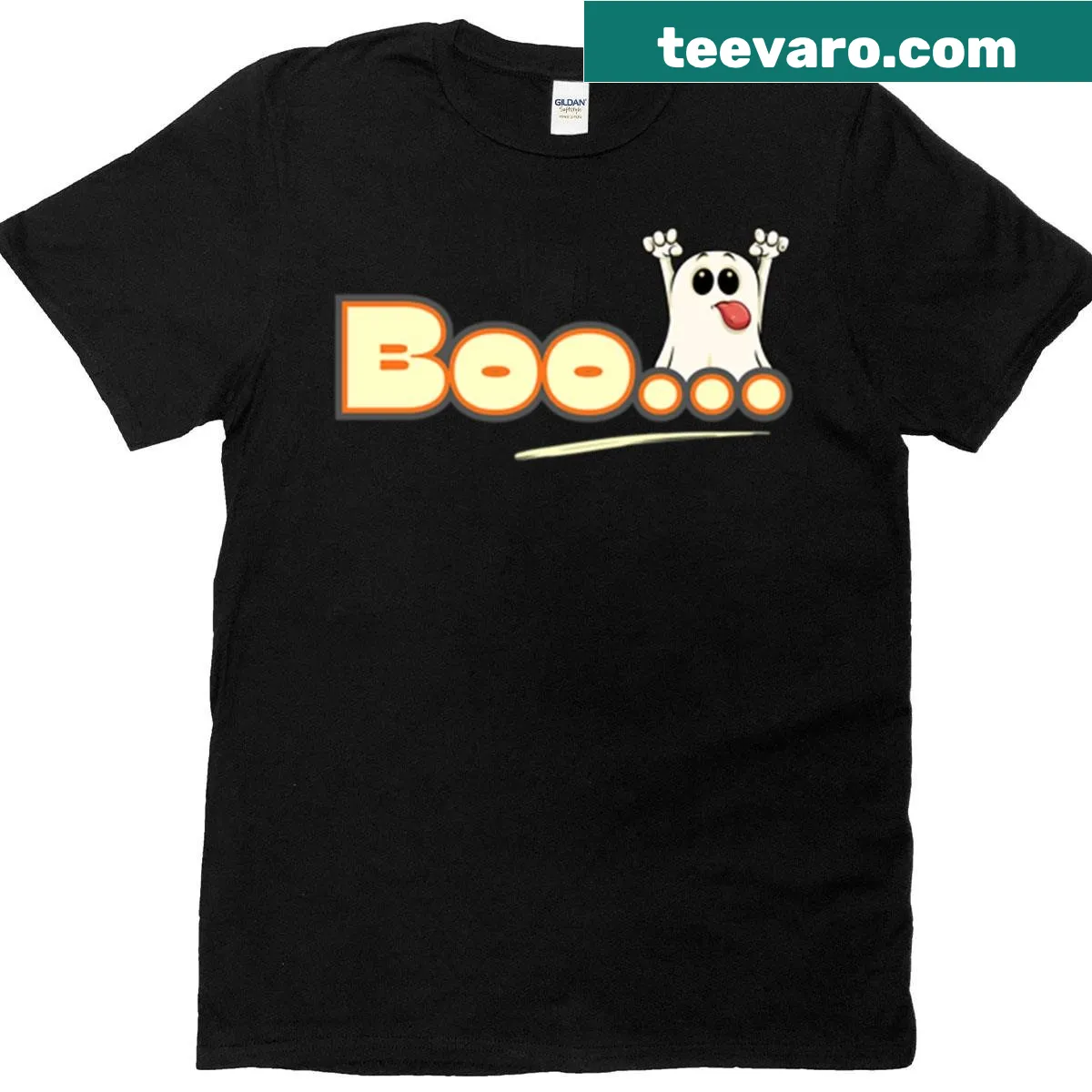 Charming ghost graphic for Halloween on an oversized T-shirt — on a men's t-shirt
