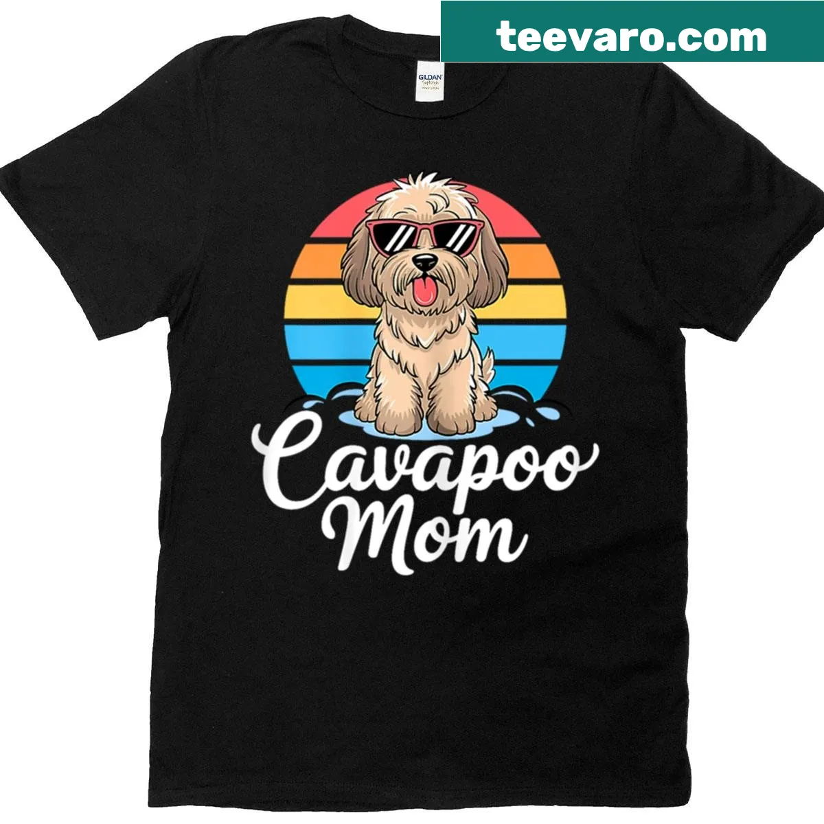Retro t-shirt for Cavapoo dog lovers featuring fun graphics — on a men's t-shirt