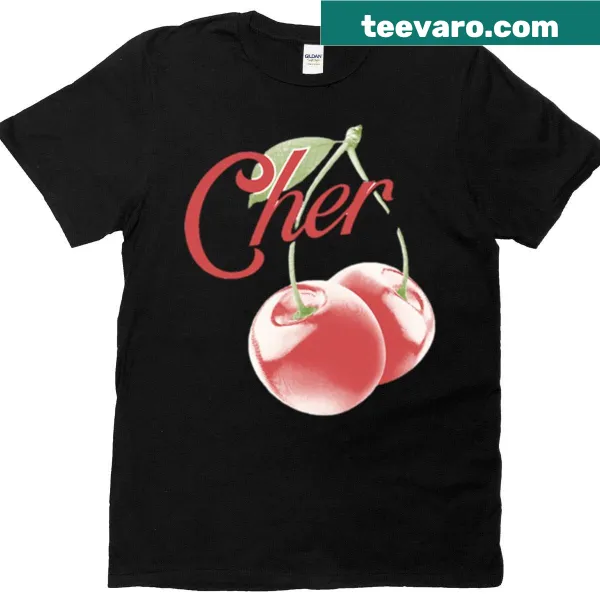 Minimalist cherry illustration t-shirt with a fresh aesthetic