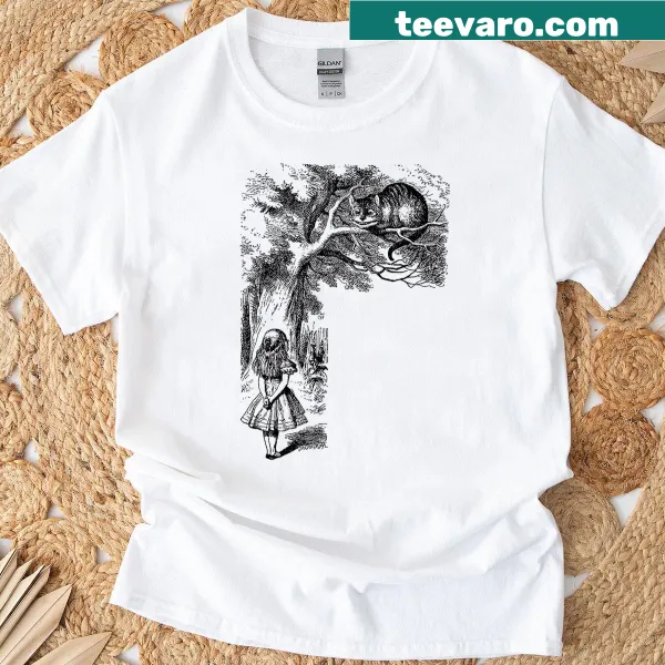 T-shirt featuring Cheshire Cat from Alice in Wonderland