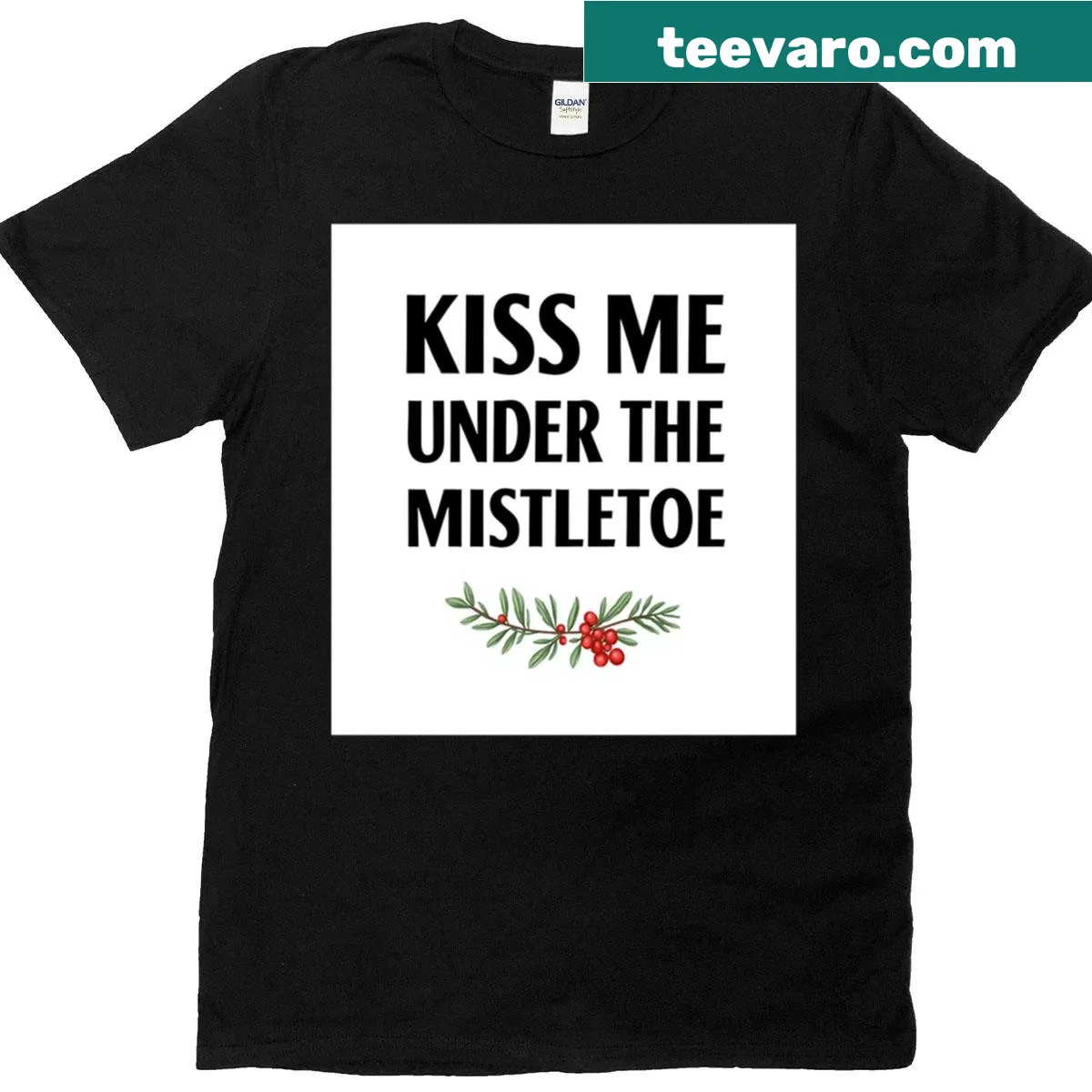 AI-generated Christmas design T-shirt celebrating the holiday season — on a men's t-shirt