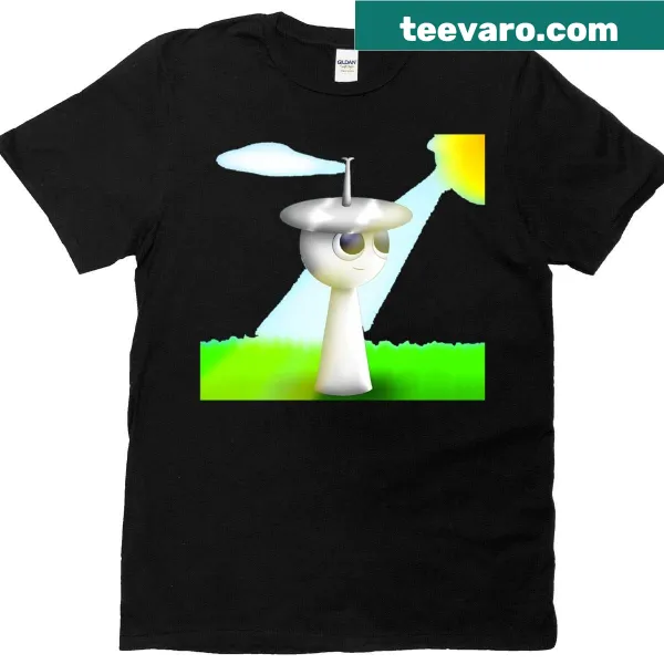 Cartoon-style t-shirt featuring playful characters from Clukr
