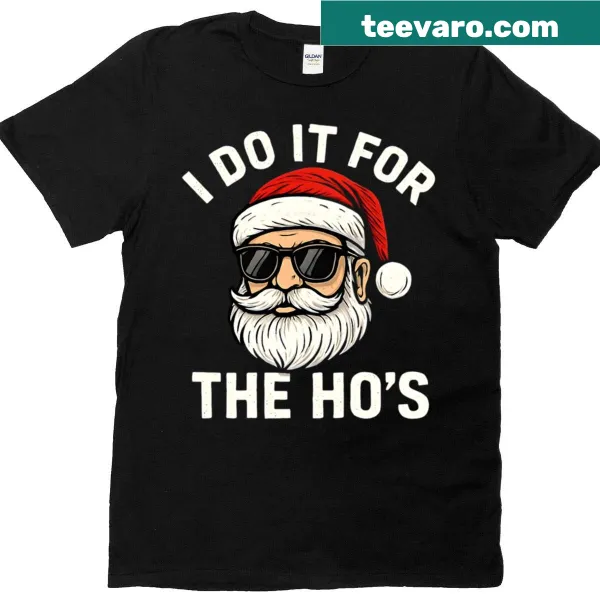 Funny oversized T-shirt with a cool Santa graphic for the holidays