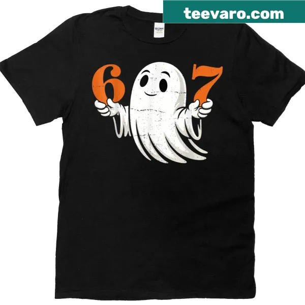 Adorable cartoon ghost design for kids' Halloween T-shirt
