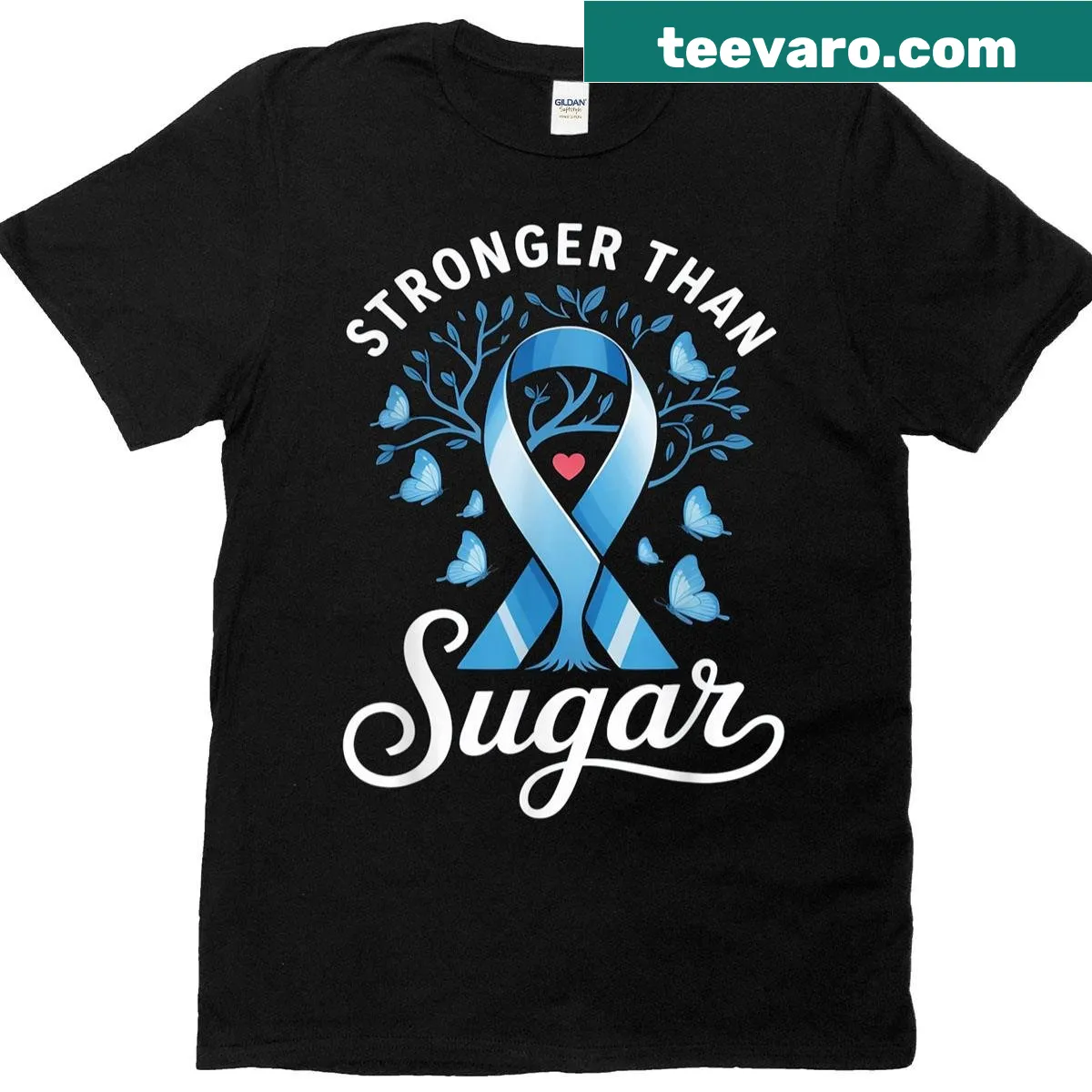 Empowering t-shirt with 'Diabetes Warrior' text for awareness — on a men's t-shirt