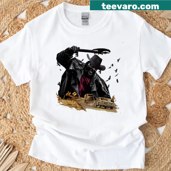 Vintage horror film-themed shirt for Halloween