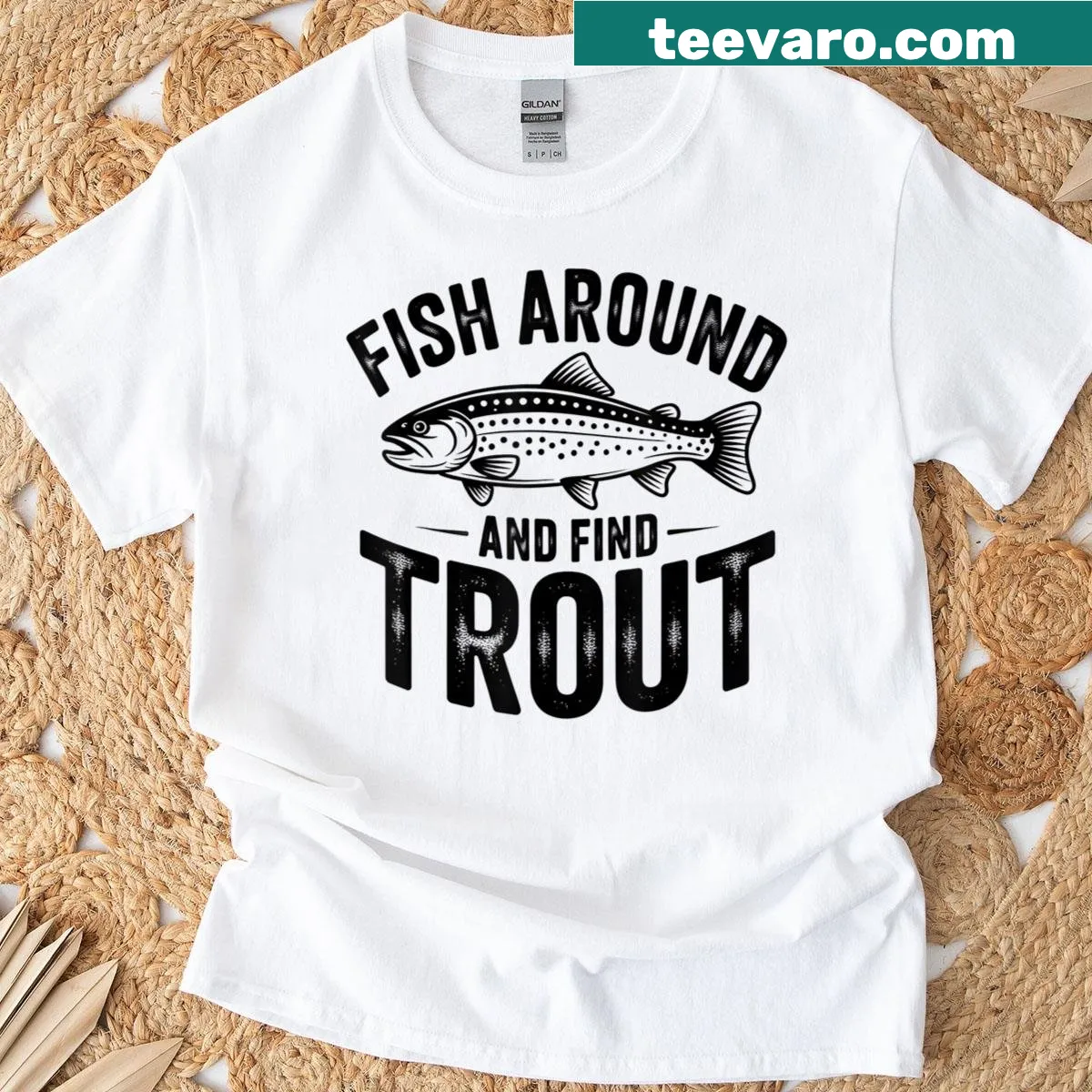 Vintage tee with humorous fishing saying for dads. — on a men's t-shirt