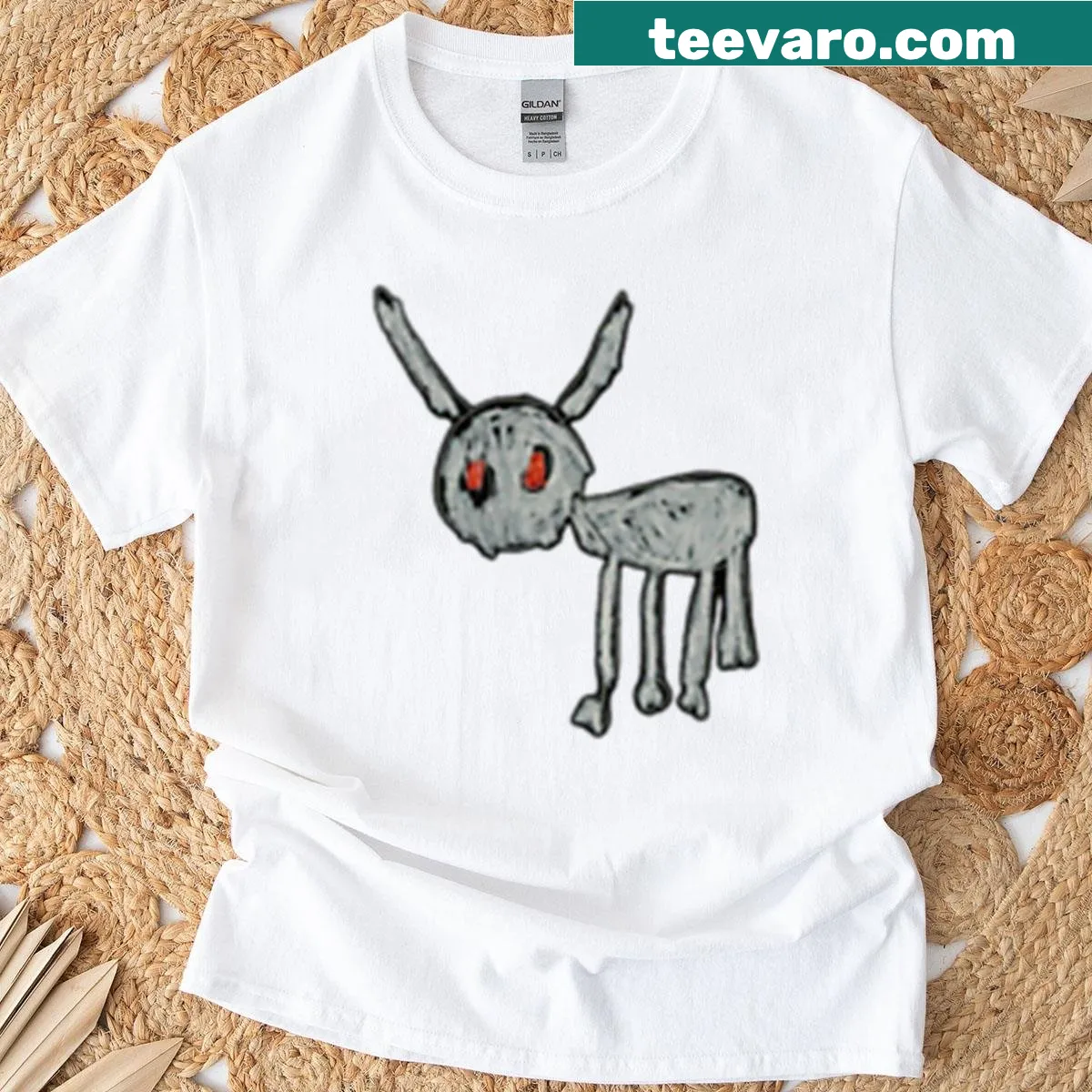 Illustration celebrating dogs with heartfelt message — on a men's t-shirt