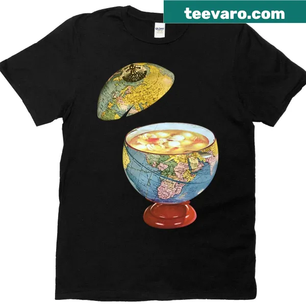 T-shirt featuring a soup tureen graphic
