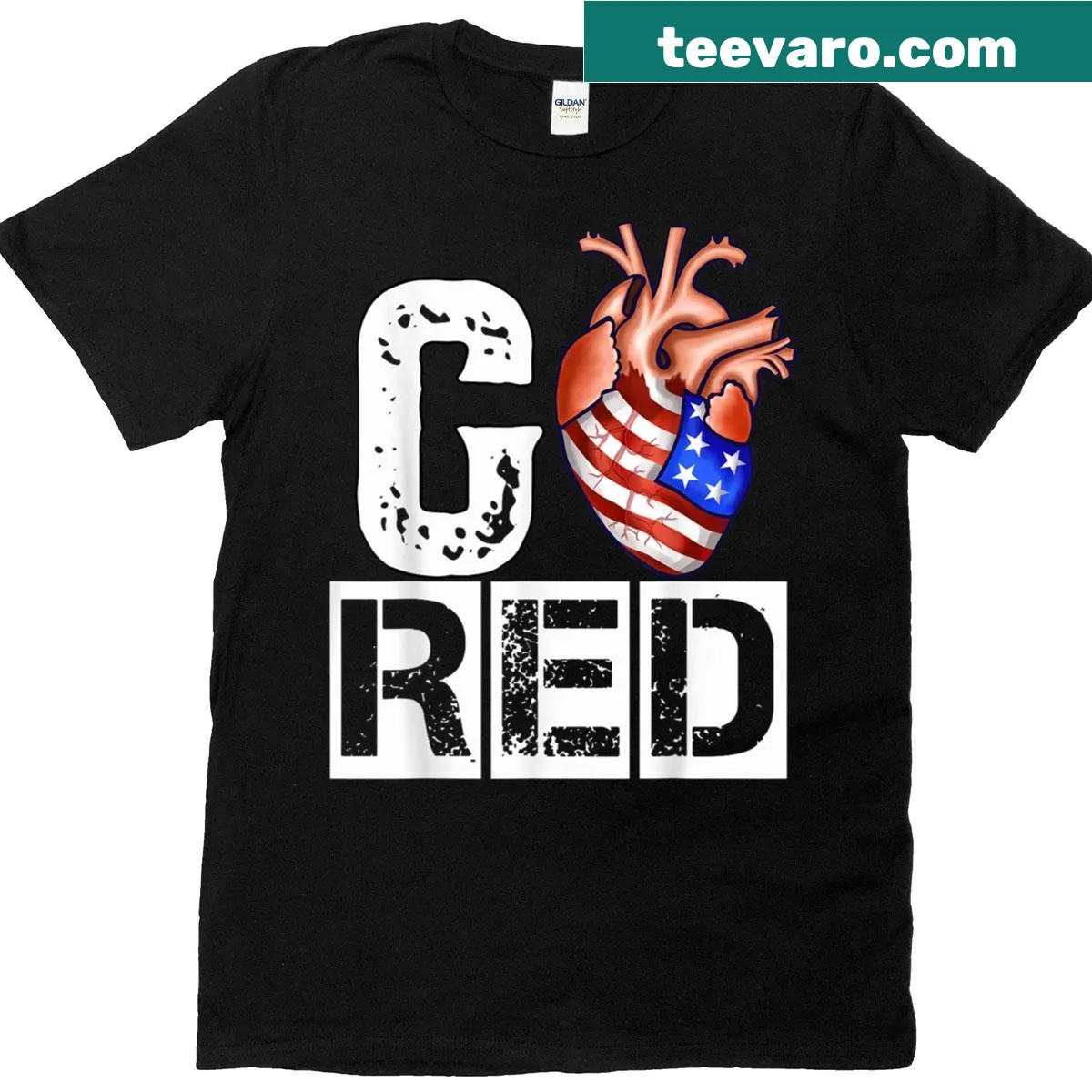 T-shirt promoting February as Heart Health Month with a heartfelt message — on a men's t-shirt
