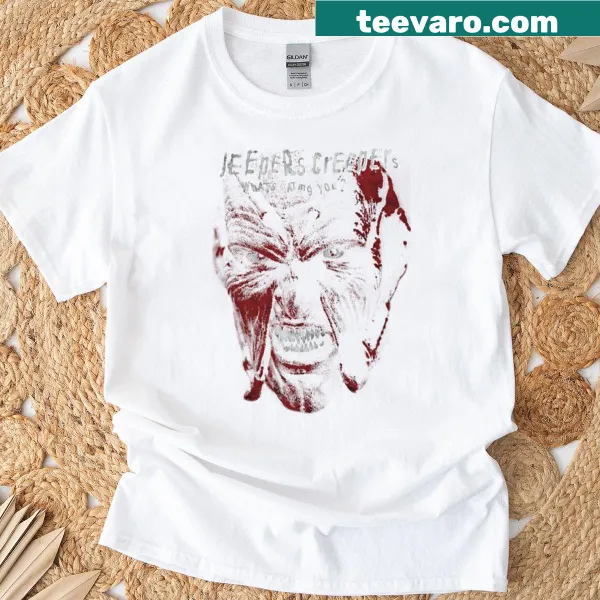 Vintage-style horror movie T-shirt with classic film design