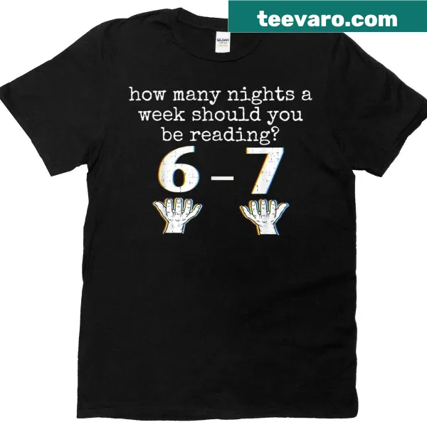 Funny teacher t-shirt featuring a reading habits meme with bold text