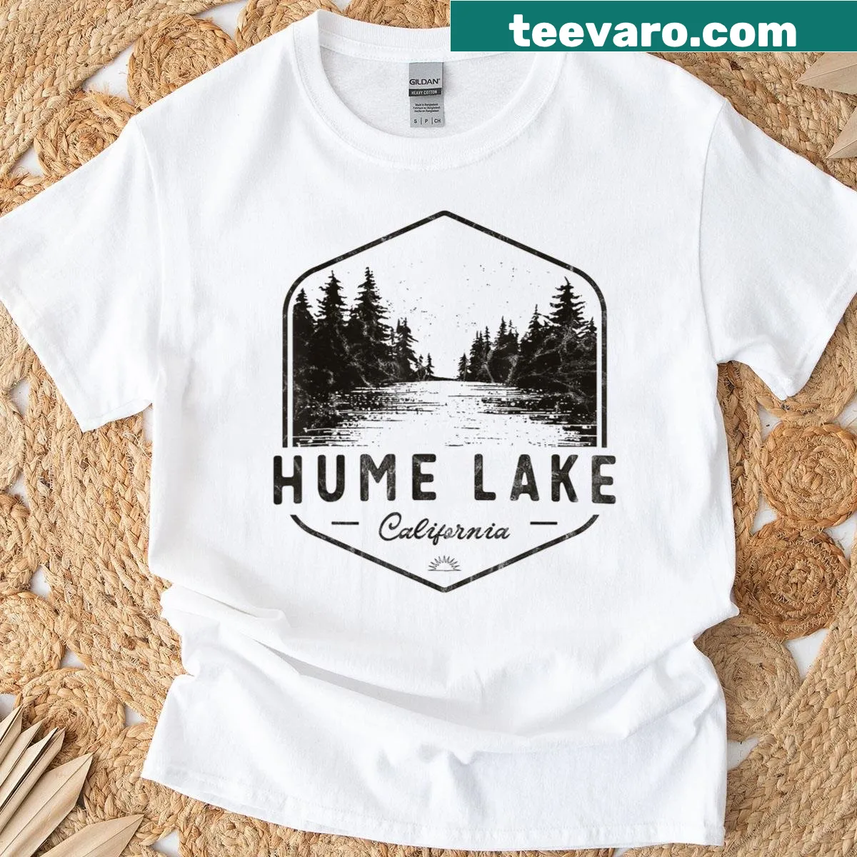 Vintage T-shirt inspired by Hume Lake and the outdoors — on a men's t-shirt