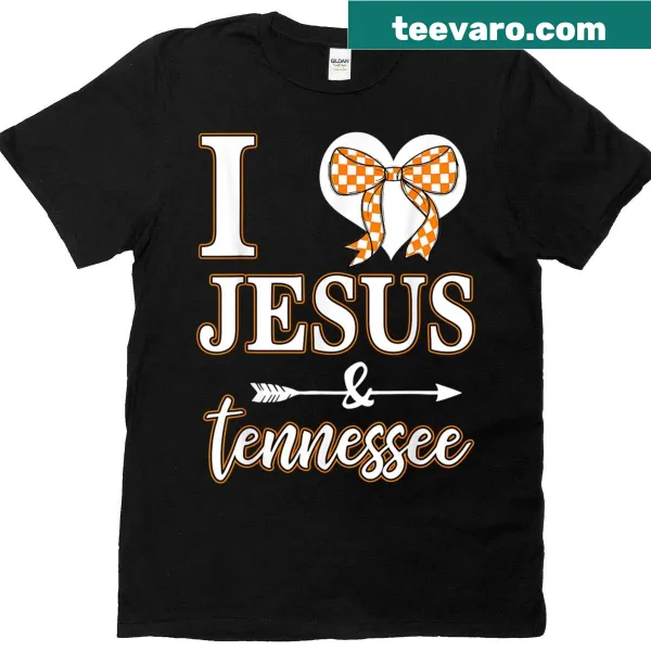 Heart graphic with the words 'I Love Jesus And Tennessee'