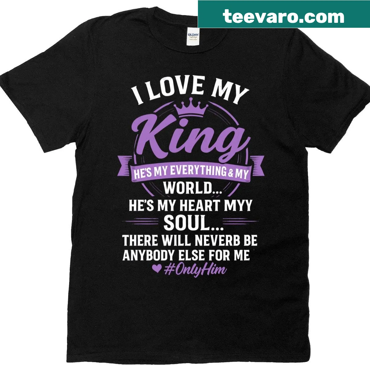 Couple T-shirt expressing love with heartfelt typography — on a men's t-shirt