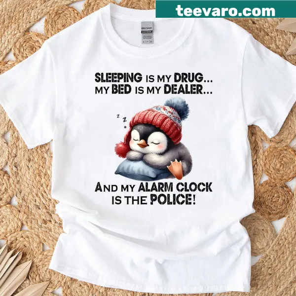 Skeleton graphic T-shirt with humorous sibling quote