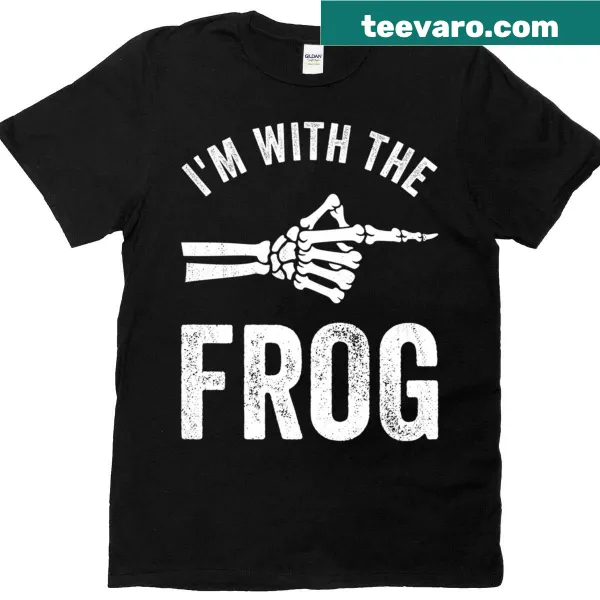 Funny Halloween couple costume T-shirt with frog design