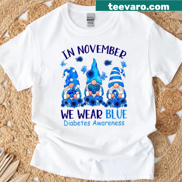 Gnome-themed T-shirt for Diabetes Awareness Month featuring playful design