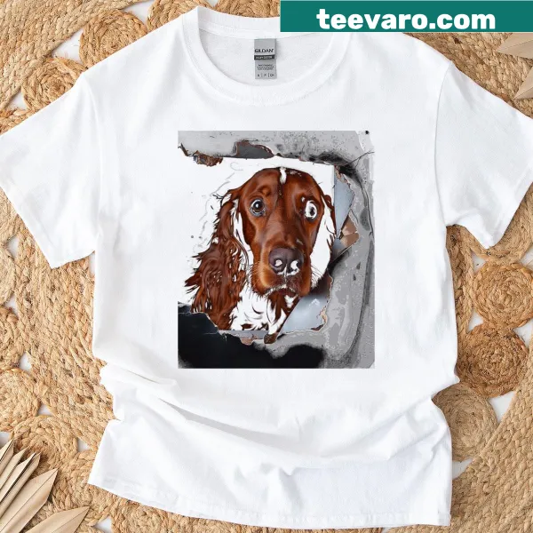 Funny vintage t-shirt for Irish Setter dog lovers