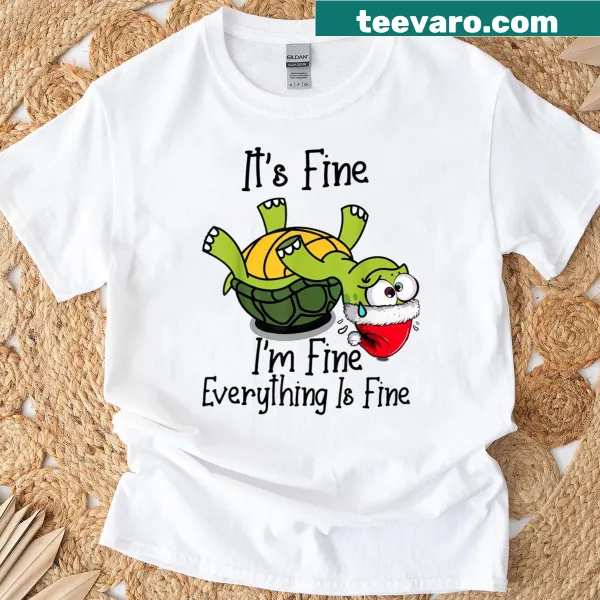 Cute Christmas T-shirt with a funny turtle design expressing humor.