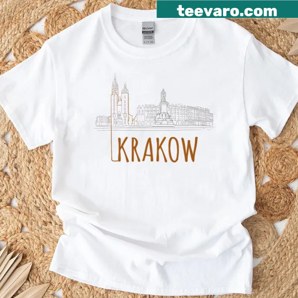 Krakow Poland-themed T-shirt with cultural design